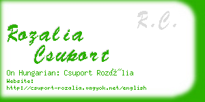 rozalia csuport business card